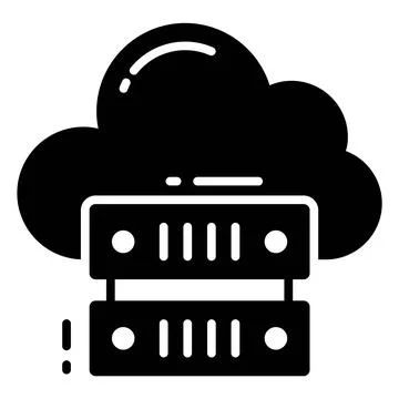 Cloud hosting server vector design, icon of data networking Stock Illustration