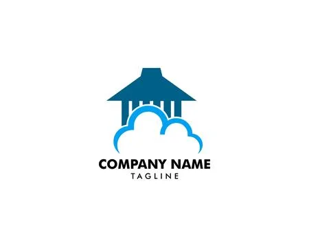 Cloud House Logo Template Stock Illustration