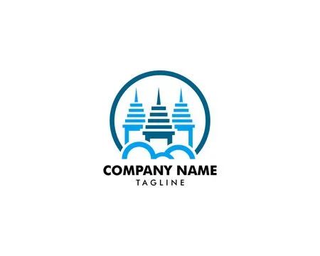 Cloud House Logo Template Stock Illustration
