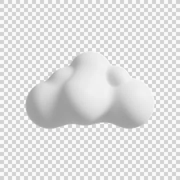 Cloud icon. 3D Render. Illustrazione stock