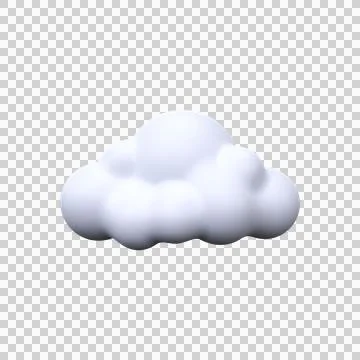 Cloud icon. 3D Render. Stock Illustration