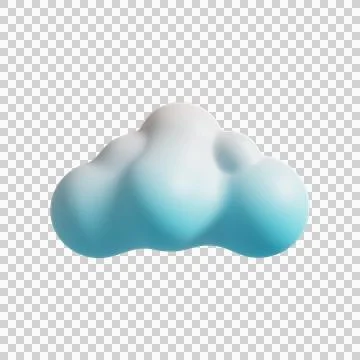 Cloud icon. 3D Render. Illustrazione stock