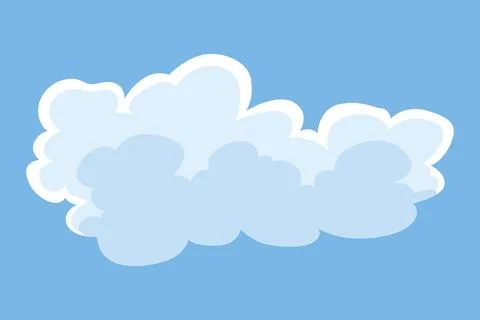 Cloud icon. Abstract white cloudscape icon symbol. Shapes in flat style. Vector 스톡 일러스트