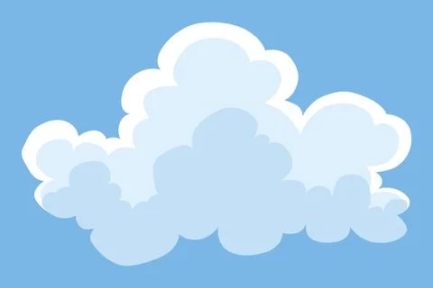Cloud icon. Abstract white cloudscape icon symbol. Shapes in flat style. Vector 스톡 일러스트