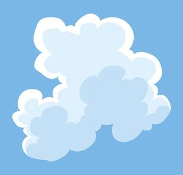 Cloud icon. Abstract white cloudscape icon symbol. Shapes in flat style. Vector 스톡 일러스트