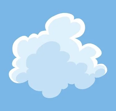 Cloud icon. Abstract white cloudscape icon symbol. Shapes in flat style. Vector 스톡 일러스트