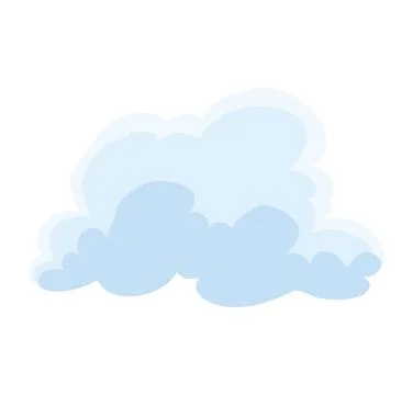 Cloud icon. Abstract white cloudscape icon symbol. Shapes in flat style. Vector 스톡 일러스트