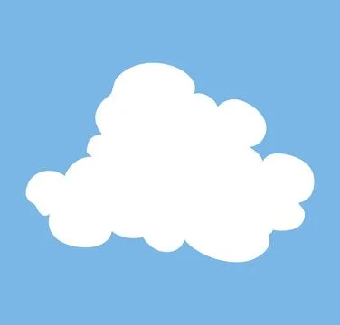 Cloud icon. Abstract white cloudscape icon symbol. Shapes in flat style. Vector 스톡 일러스트