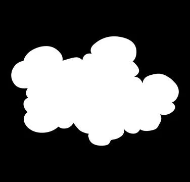 Cloud icon. Abstract white cloudscape icon symbol. Shapes in flat style. Vector Stock Illustration