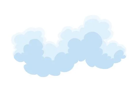 Cloud icon. Abstract white cloudscape icon symbol. Shapes in flat style. Vector 스톡 일러스트