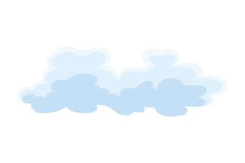 Cloud icon. Abstract white cloudscape icon symbol. Shapes in flat style. Vector Illustrazione stock