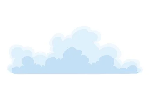 Cloud icon. Abstract white cloudscape icon symbol. Shapes in flat style. Vector 스톡 일러스트