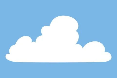 Cloud icon. Abstract white cloudscape icon symbol. Shapes in flat style. Vector 스톡 일러스트