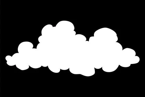 Cloud icon. Abstract white cloudscape icon symbol. Shapes in flat style. Vector Illustrazione stock