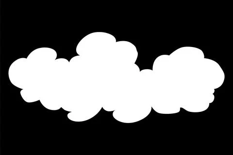 Cloud icon. Abstract white cloudscape icon symbol. Shapes in flat style. Vector 스톡 일러스트