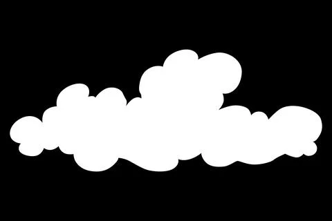 Cloud icon. Abstract white cloudscape icon symbol. Shapes in flat style. Vector 스톡 일러스트