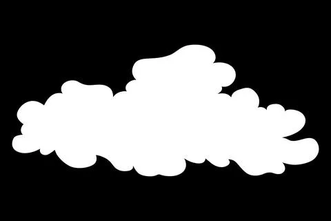 Cloud icon. Abstract white cloudscape icon symbol. Shapes in flat style. Vector イラスト素材