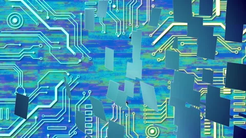 Cloud icon against microprocessor connections Stock Footage 138883972