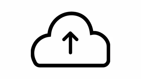 Cloud icon animation - Essential basic icon motion design Stock Footage 293464775
