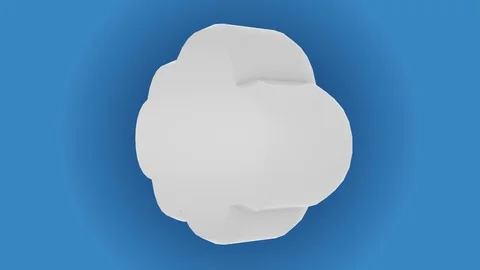 Cloud icon animation loop on blue background with alpha mask 4K UHD footage Vídeos de archivo 129978248