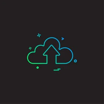 Cloud up icon arrow vector Illustrazione stock