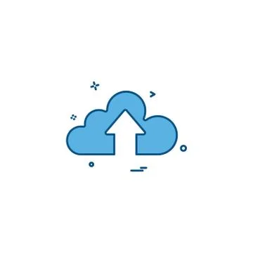 Cloud up icon arrow vector 스톡 일러스트