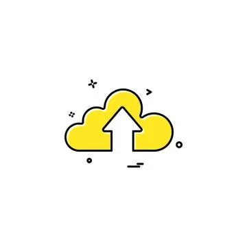 Cloud up icon arrow vector イラスト素材