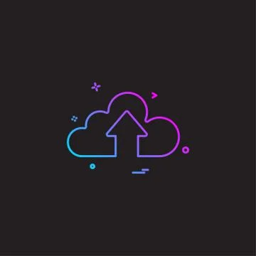 Cloud up icon arrow vector Illustrazione stock