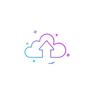 Cloud up icon arrow vector イラスト素材