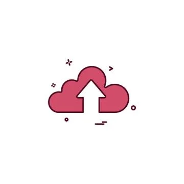 Cloud up icon arrow vector Illustrazione stock