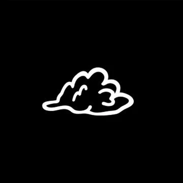 Cloud Icon On Black Background. Black Flat Style Vector Illustration. Illustrazione stock