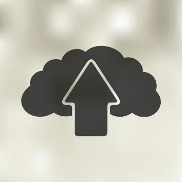 Cloud icon on blurred background Stock Illustration