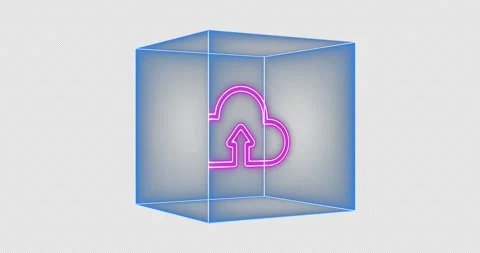 Cloud Icon Box 01-alpha Stock Footage 233709562