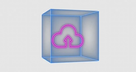 Cloud icon Box 02-alpha Stock Footage 233710692