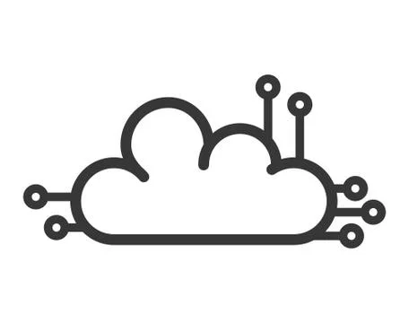 Cloud icon. Cloud computing  design. Vector graphic Stock Illustration