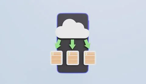 Cloud icon, Cloud storage concept Stock Illustration