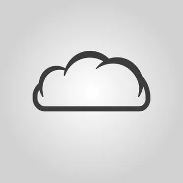 The cloud icon. Cloud symbol. Flat Stock-Illustration
