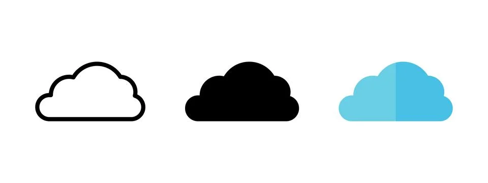 Cloud icon. Cloud vector illustration. Hosting server symbol. Weather sign. Stock Illustration