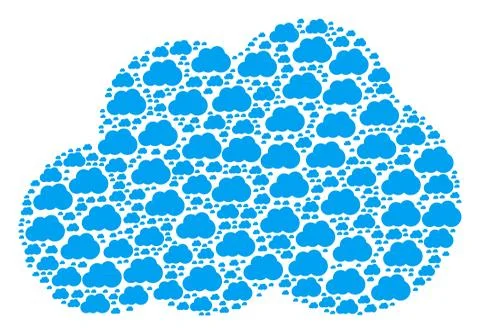 Cloud Icon Collage Stock Illustration