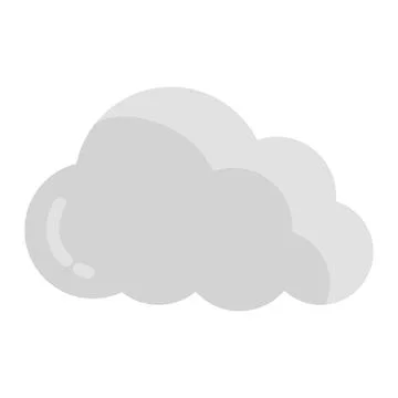 Cloud icon in color fill. flat style. isolated on white background Illustrazione stock