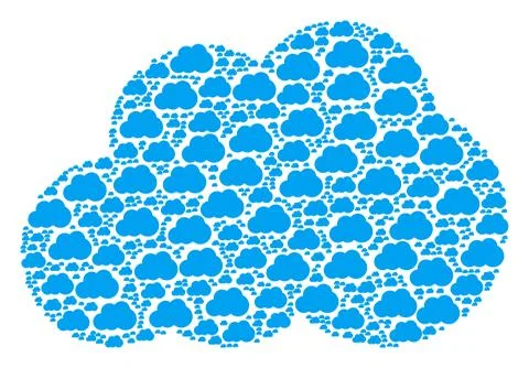 Cloud Icon Composition Stock Illustration