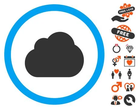 Cloud Icon with Dating Bonus Illustration