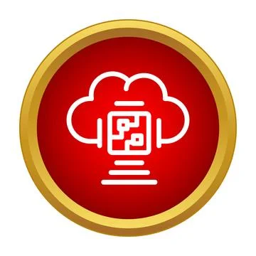 Cloud icon depicting data transfer and network connection Stock-Illustration