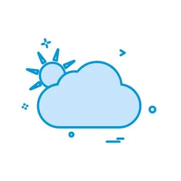 Cloud icon design vector イラスト素材