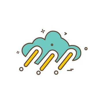 Cloud icon design vector イラスト素材