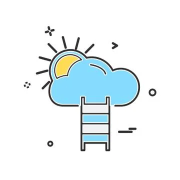 Cloud icon design vector Illustrazione stock