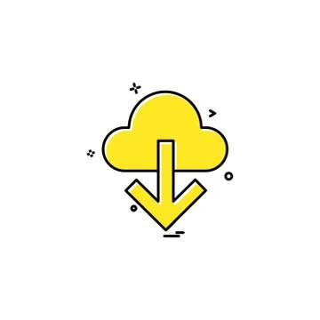 Cloud icon design vector イラスト素材