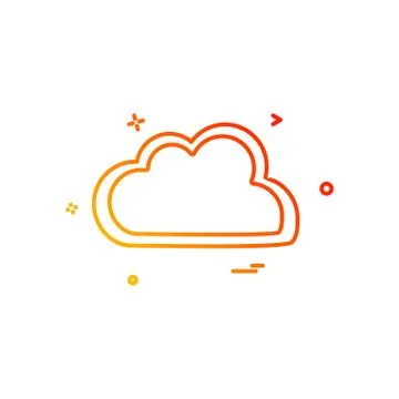 Cloud icon design vector イラスト素材