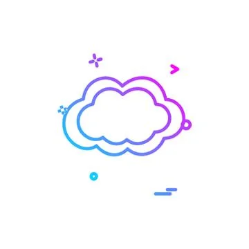 Cloud icon design vector イラスト素材