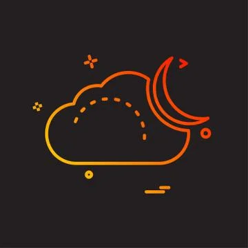 Cloud icon design vector イラスト素材